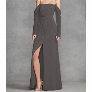 Long Sleeve Chiffon Bridesmaid Dress